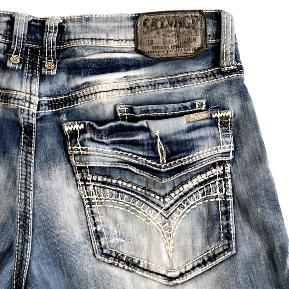 Salvage by Buckle Mayhem Bootcut Performance Stretch Fabric Jeans Men’s 34 - Picture 5 of 11